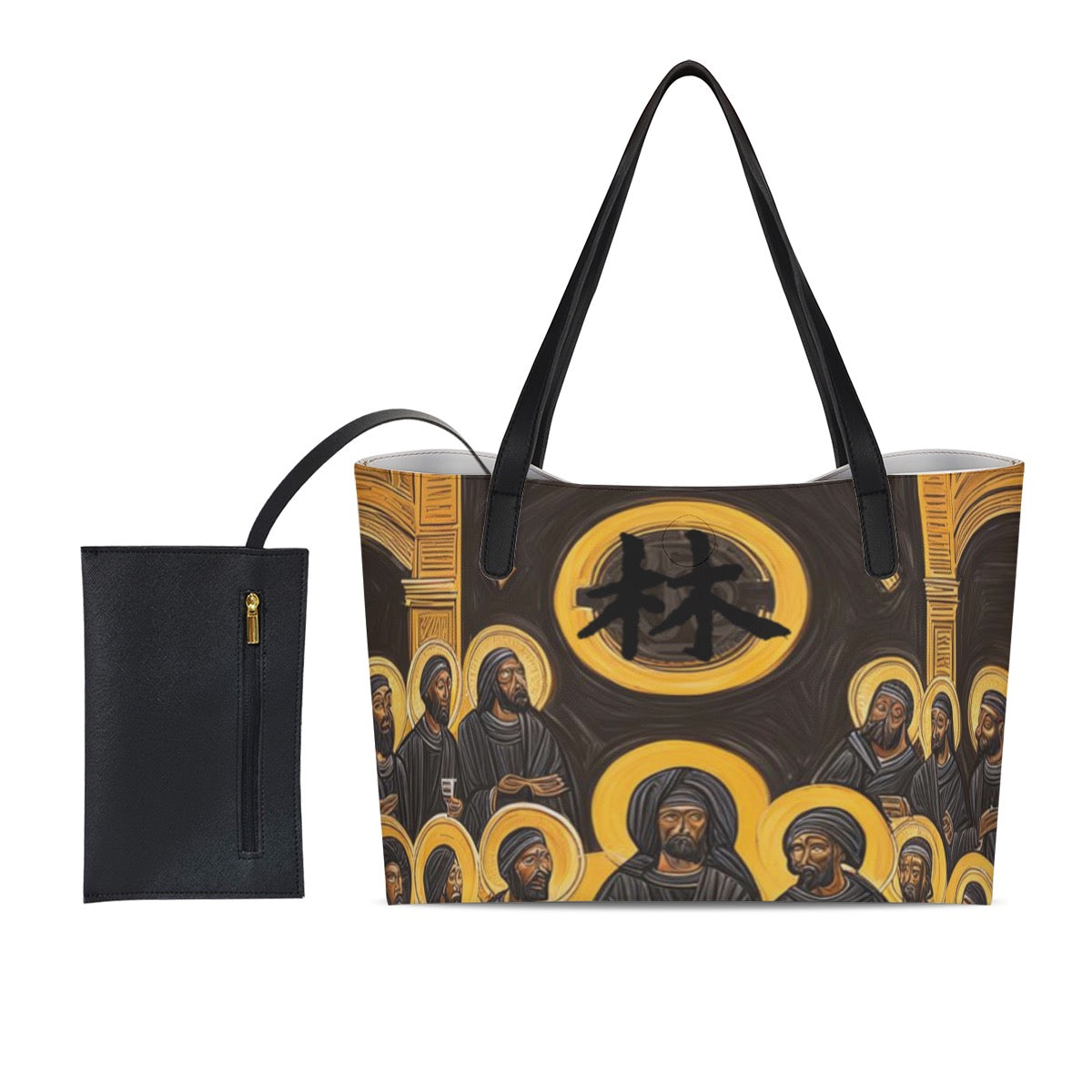 林 'The Black Supper' Shopping Tote Bag With Black Mini Purse