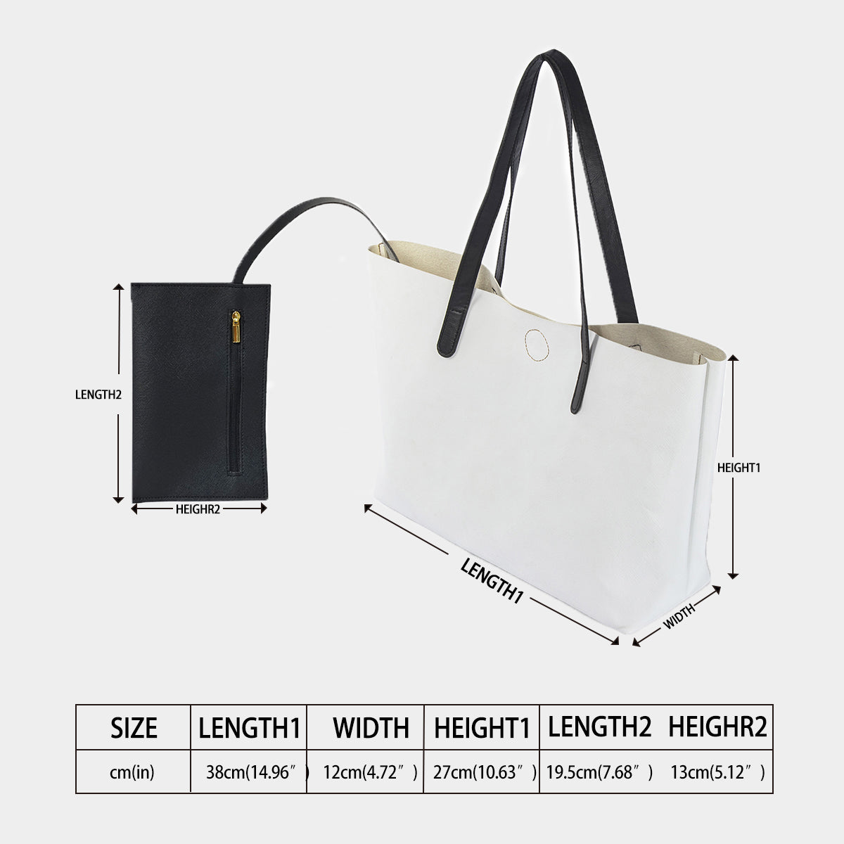 林 'The Black Supper' Shopping Tote Bag With Black Mini Purse