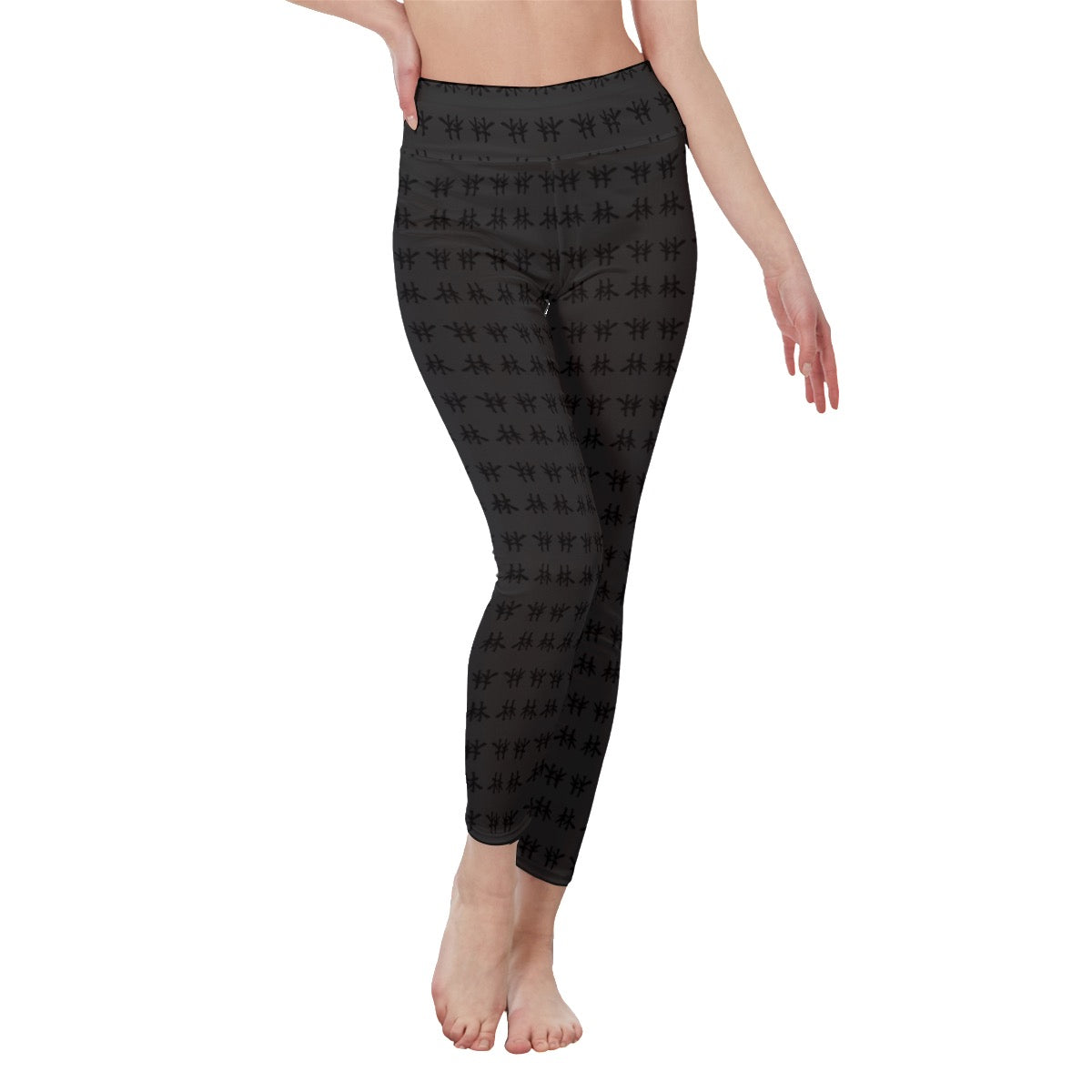 林 SHDW Print Women's High Waist Leggings | Side Stitch Closure