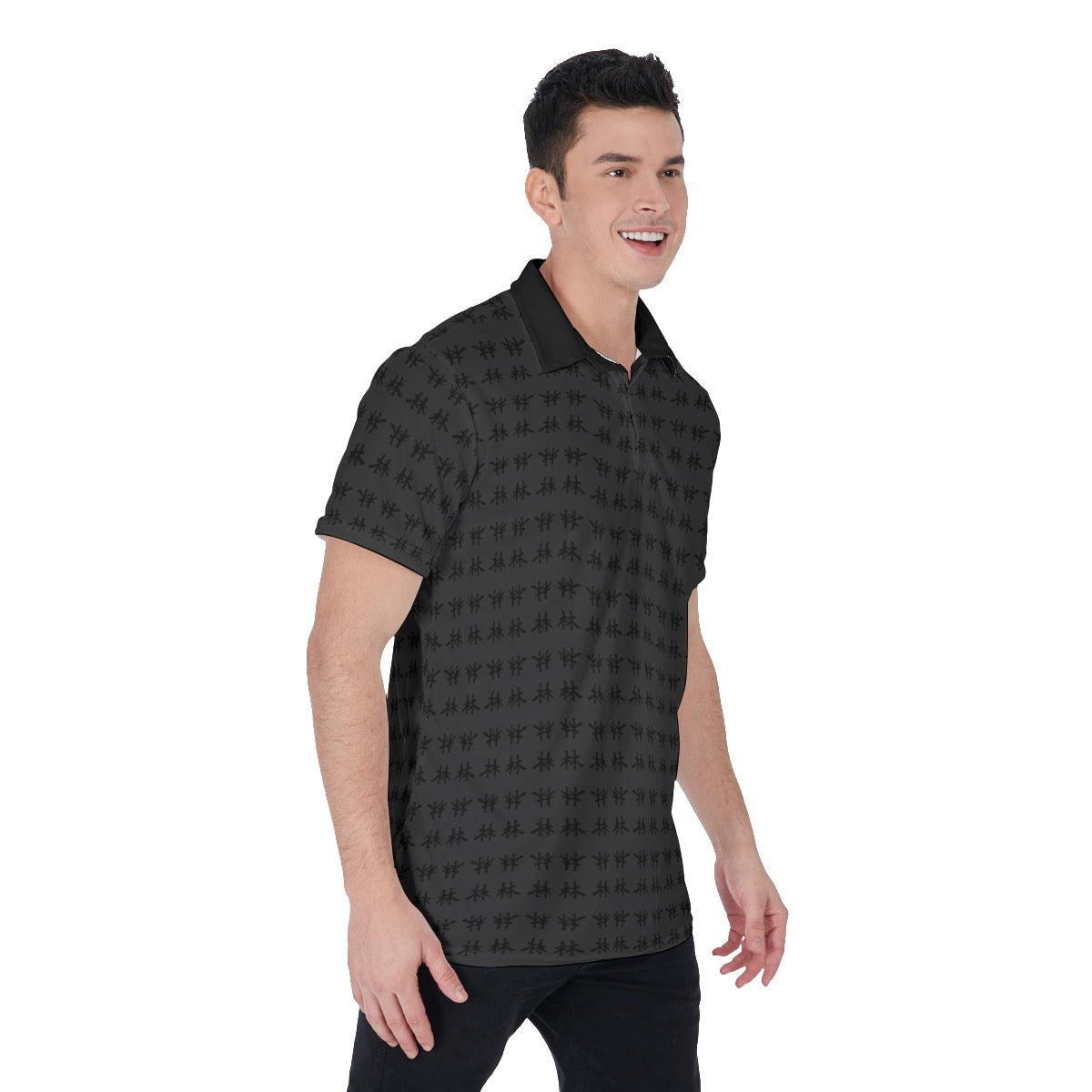 林 SHDW Print Men's Polo Shirt