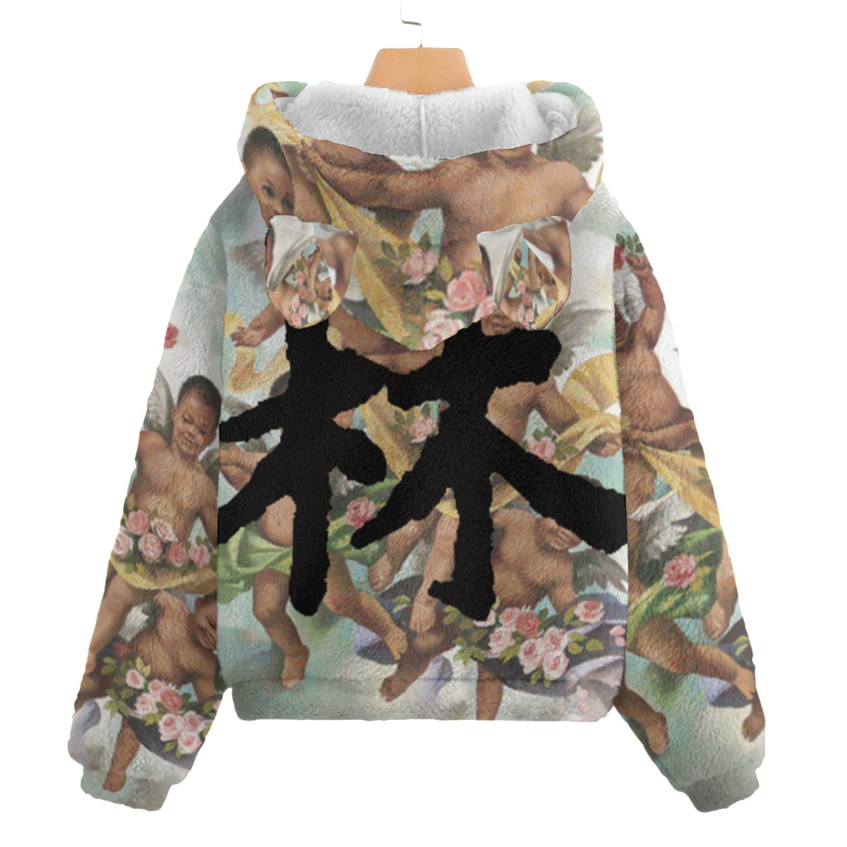 林 Guardian Angels Print Kid’s Borg Fleece Sweatshirt With Ear (Limited Edition)