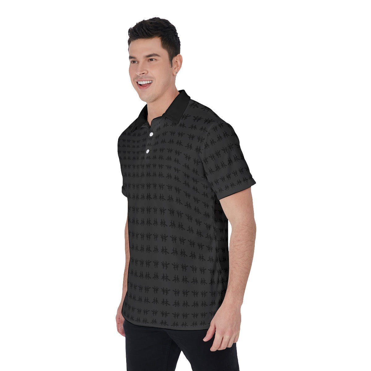 林 SHDW Print Men's Polo Shirt