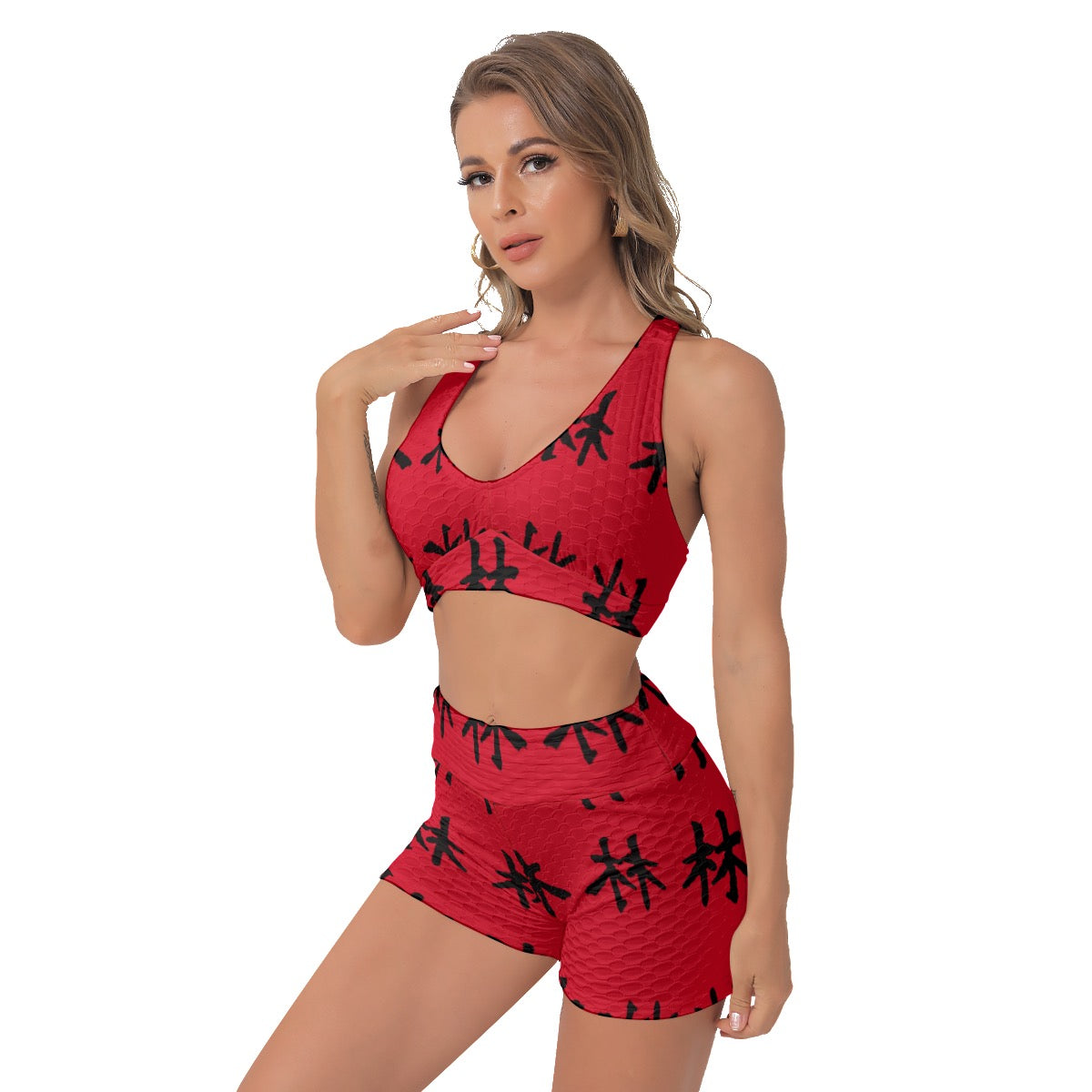 林 RED Ferno Print Women's Sports Suit