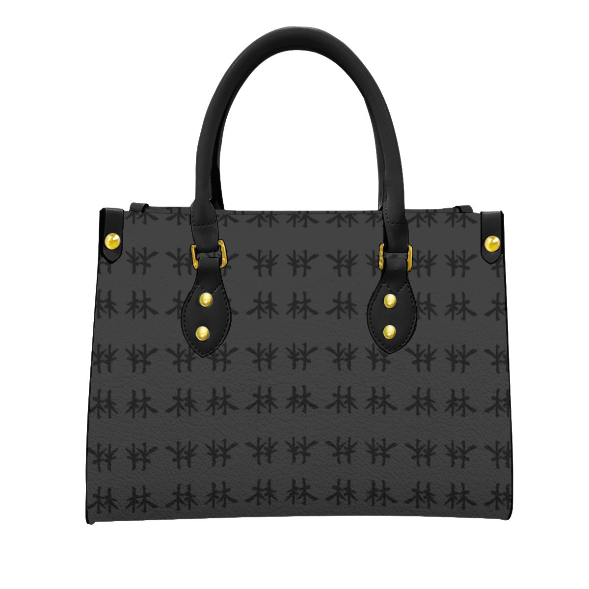 林 SHDW Print Women's Tote Bag With Black Handle