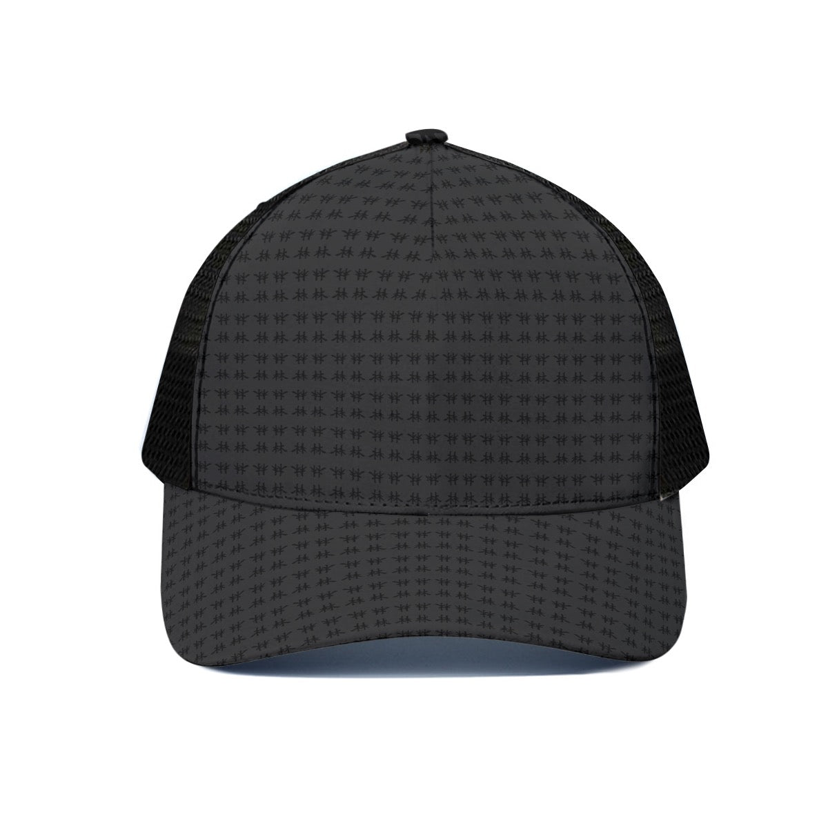 林 SHDW Print Unisex Peaked Cap With Black Half-mesh