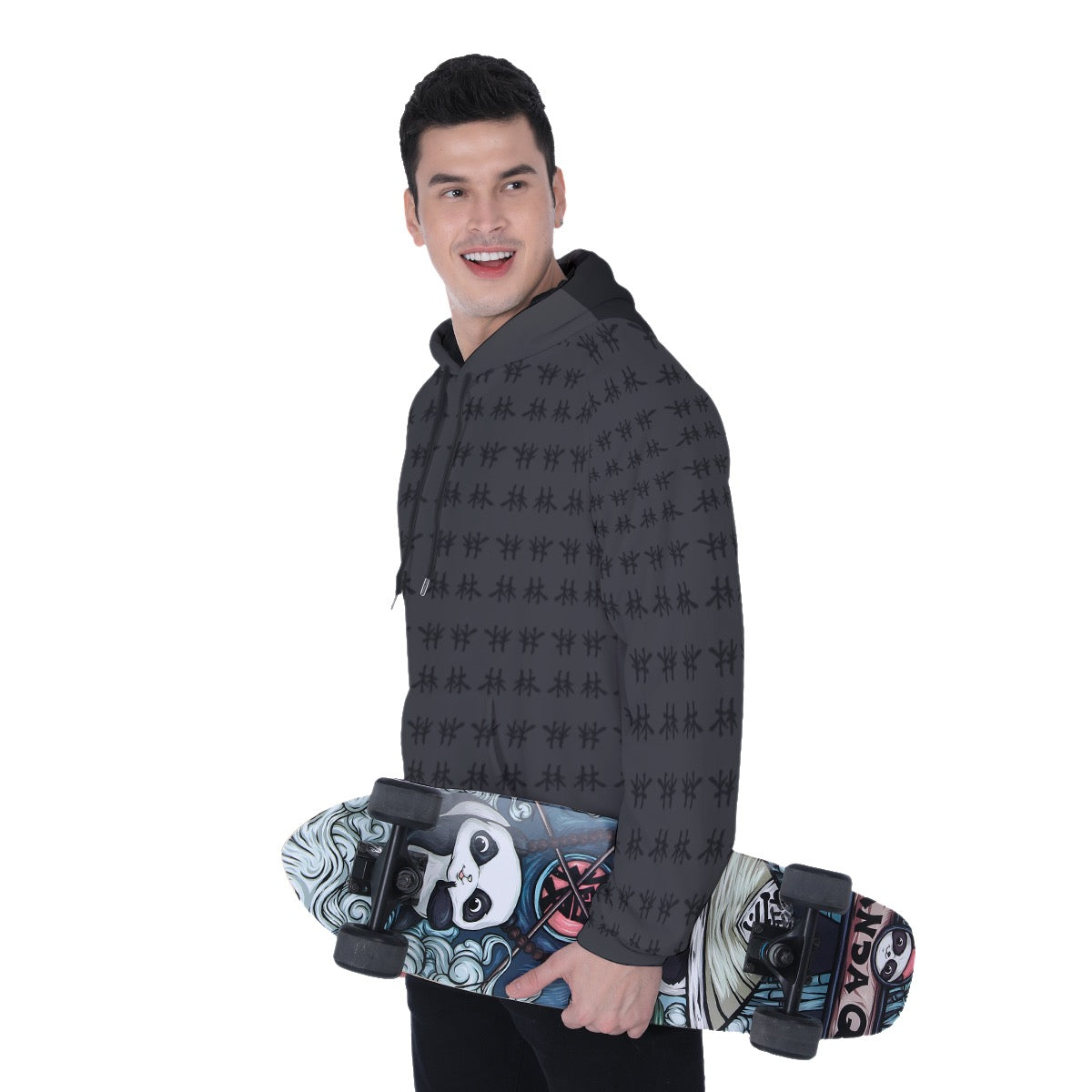 林 SHDW Print Men's Heavy Fleece Raglan Hoodie