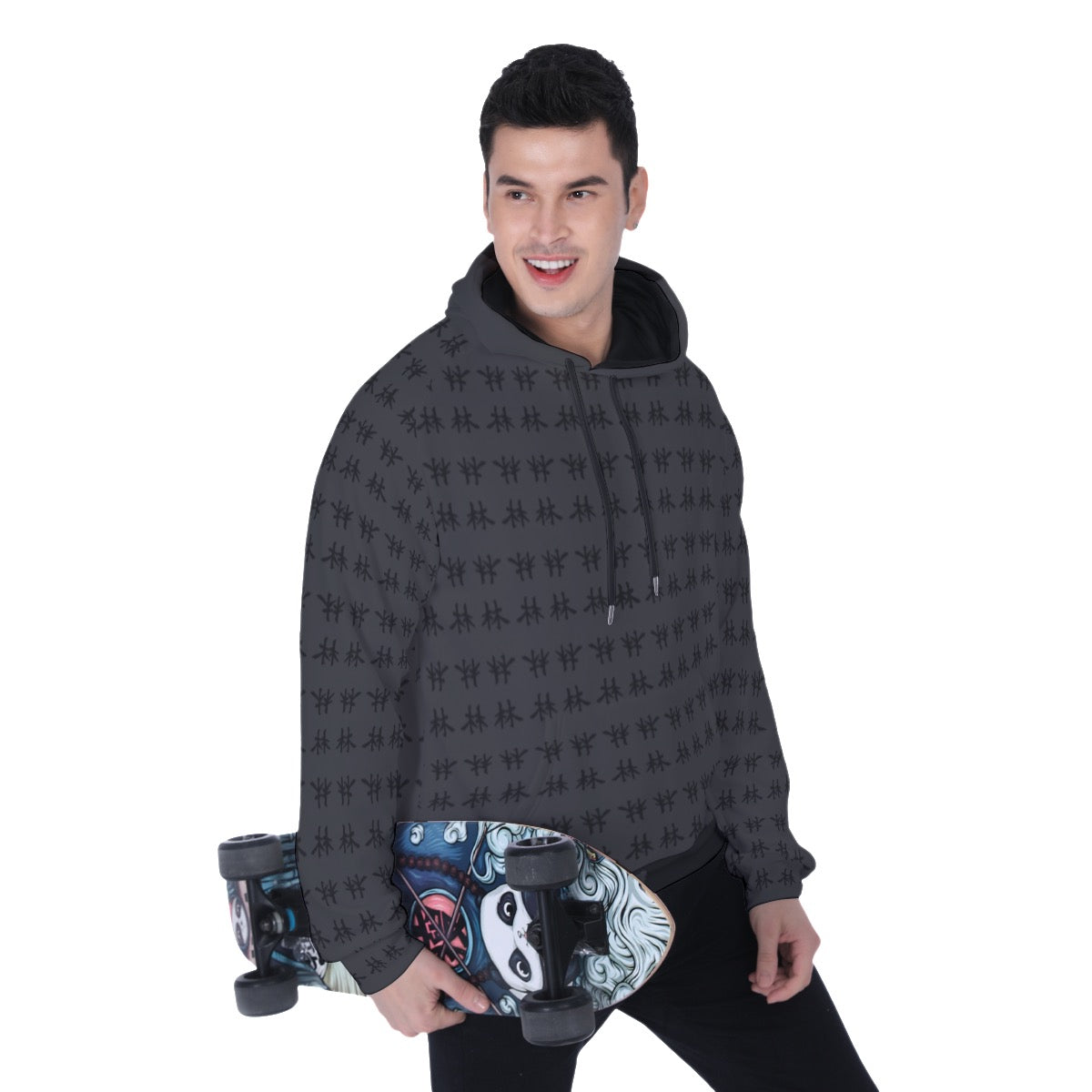 林 SHDW Print Men's Heavy Fleece Raglan Hoodie