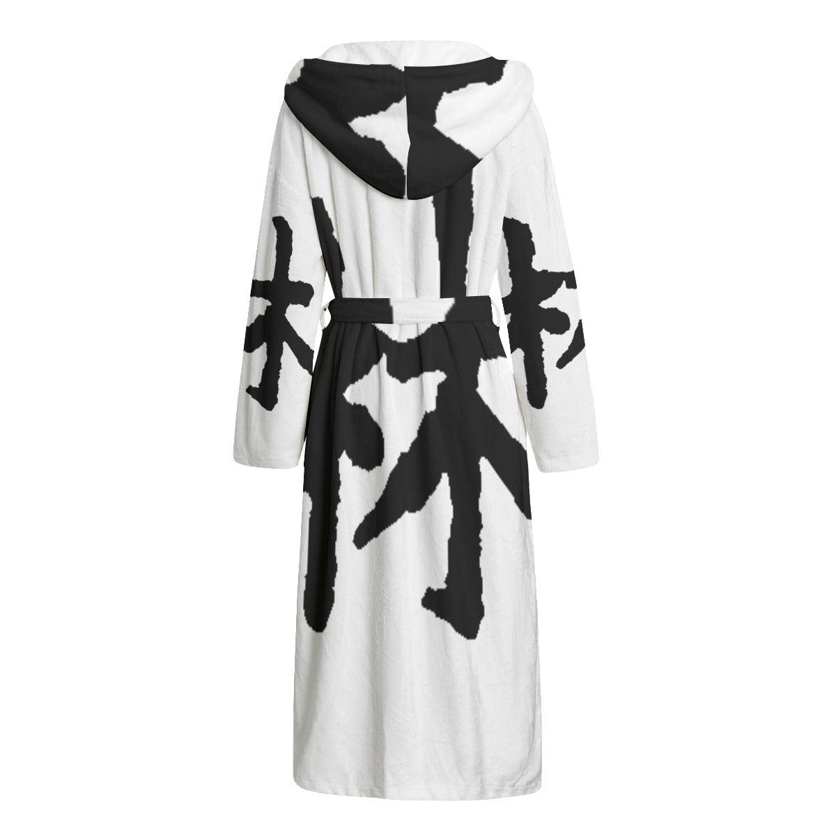 林 Ferno Print Unisex Flannel Hooded bathrobe