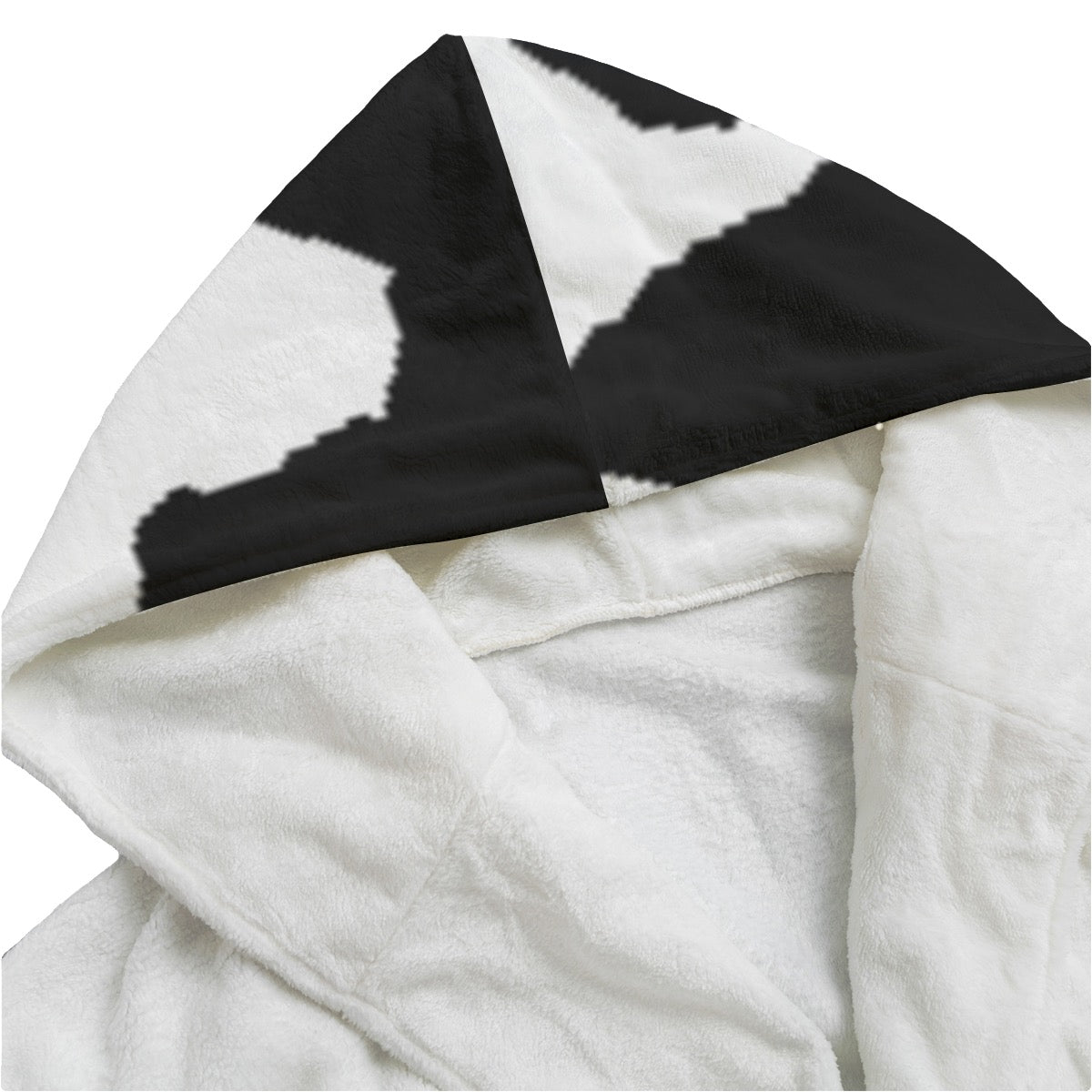 林 Ferno Print Unisex Flannel Hooded bathrobe