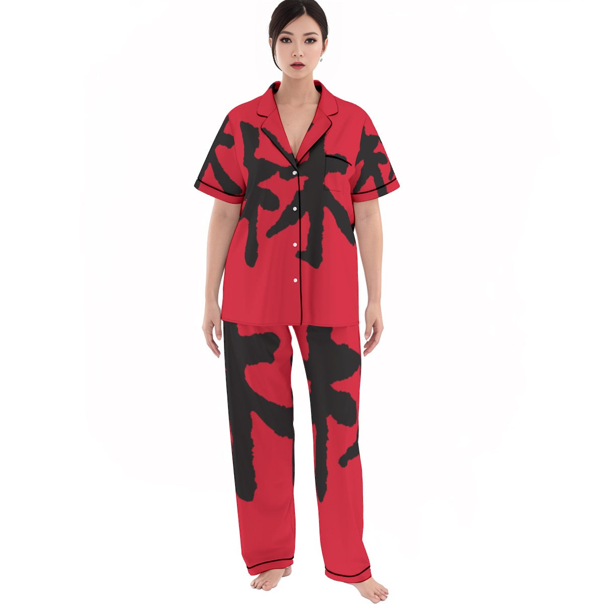 林 RED Ferno Women's Trousers Pajamas Set