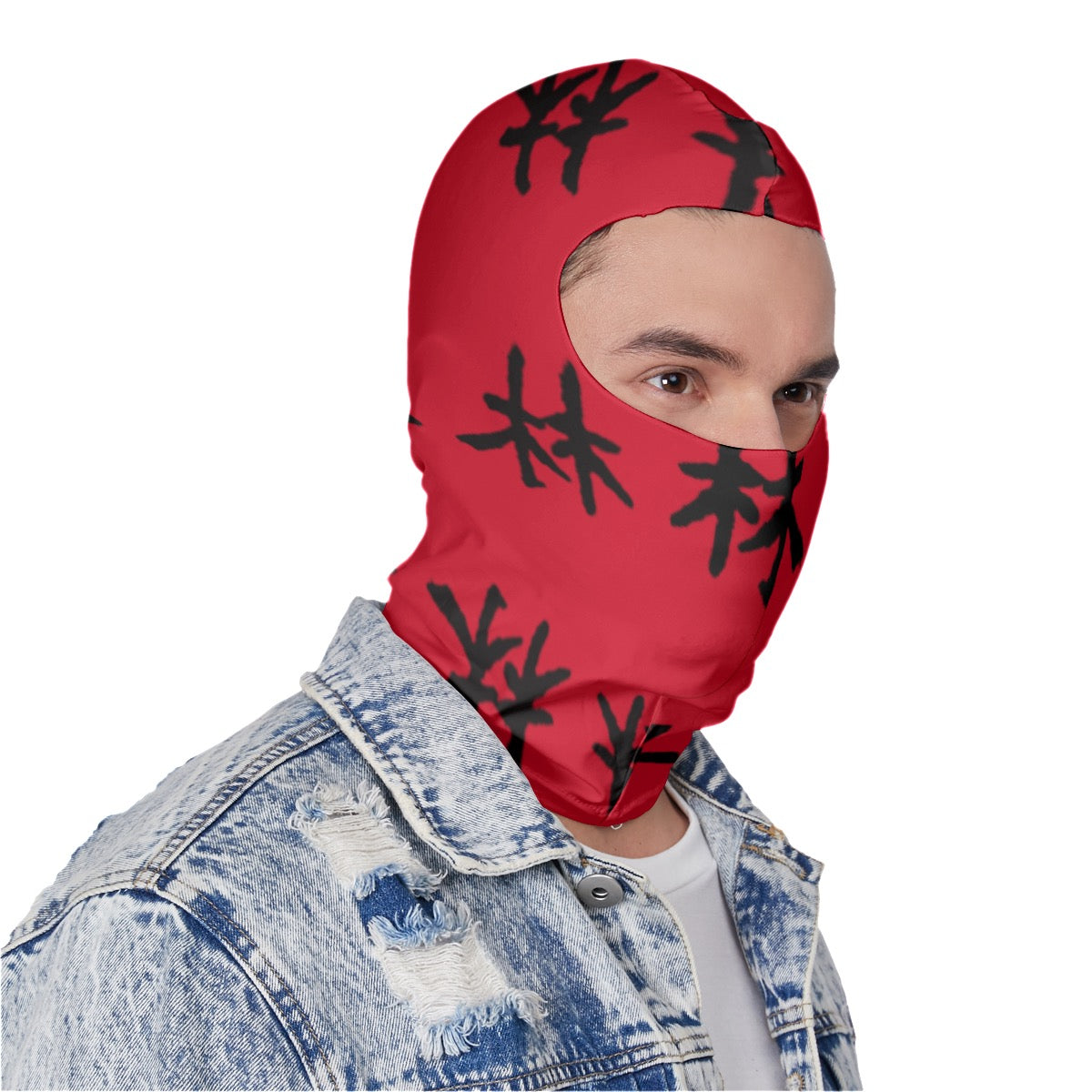 林 RED Ferno Print Balaclava Ski Mask