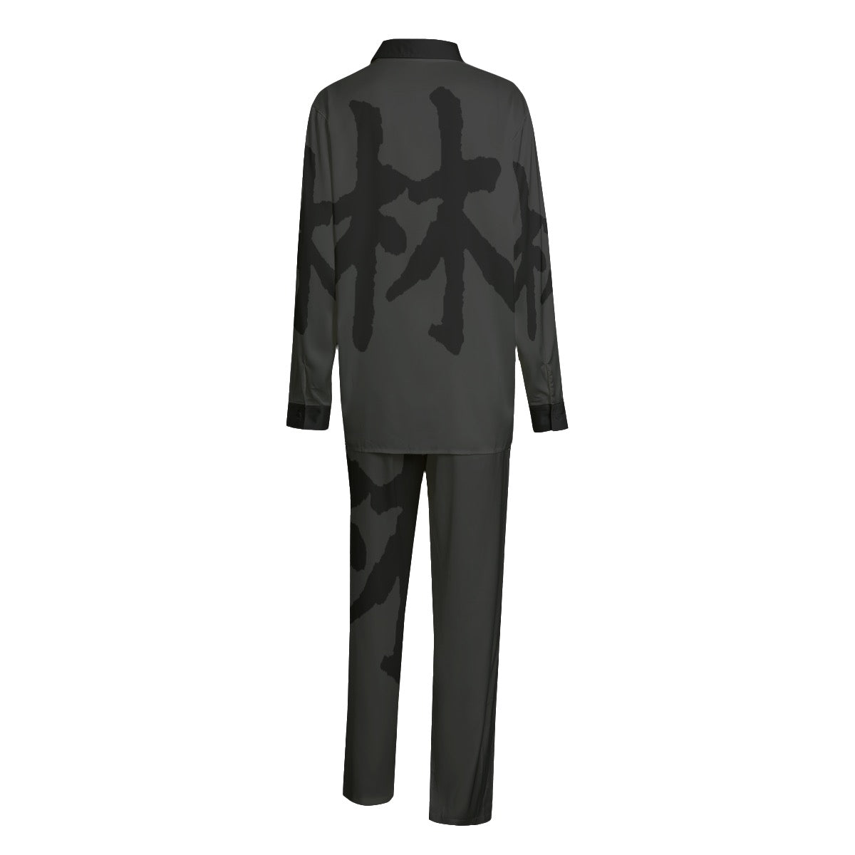 林 SHDW Print All-Over Print Unisex Imitation Silk Shirt Suit