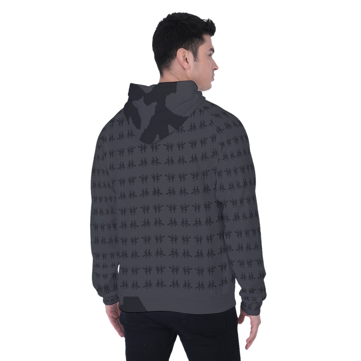 林 SHDW Print Men's Heavy Fleece Raglan Hoodie