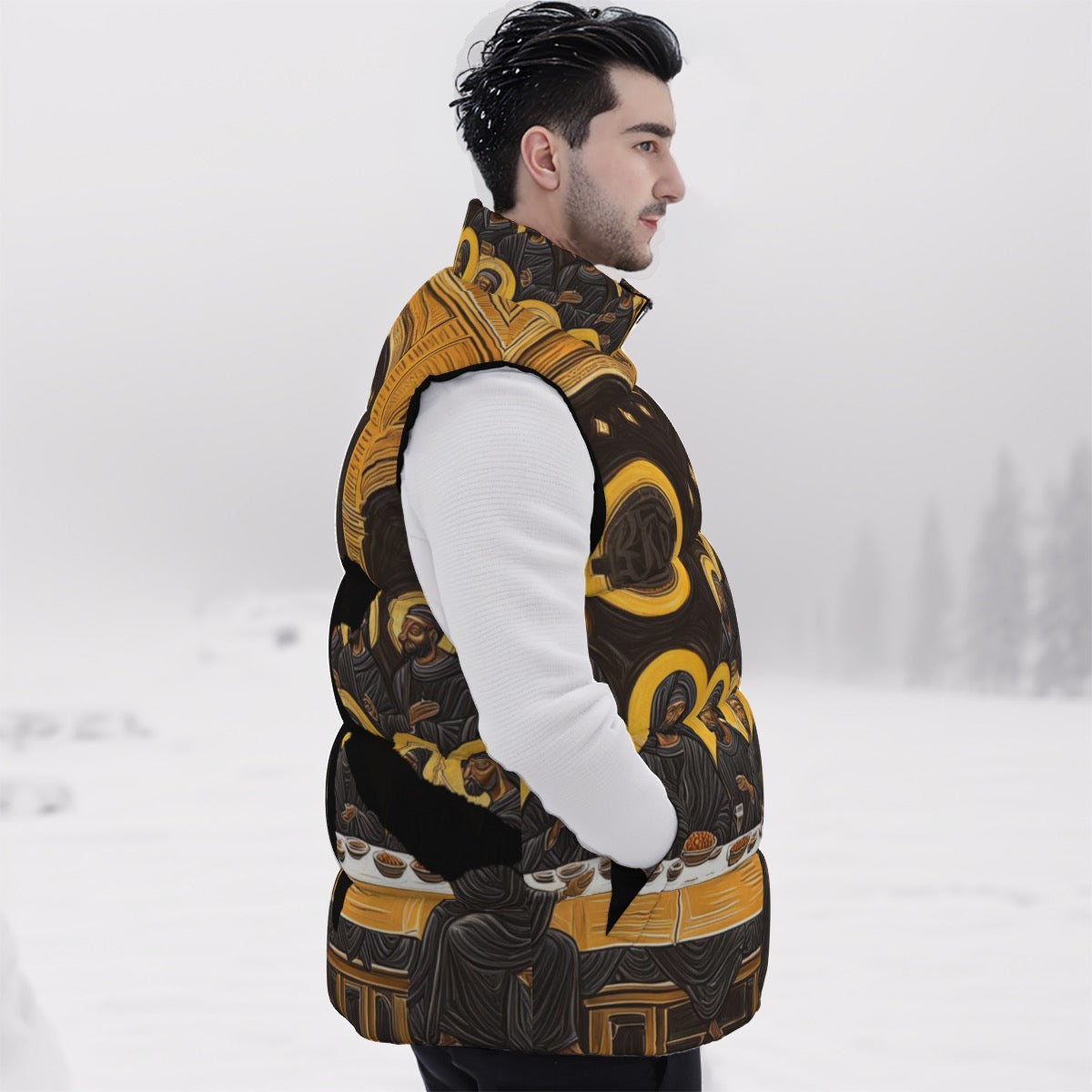 林 'The Black Supper' Unisex Puffer Vest