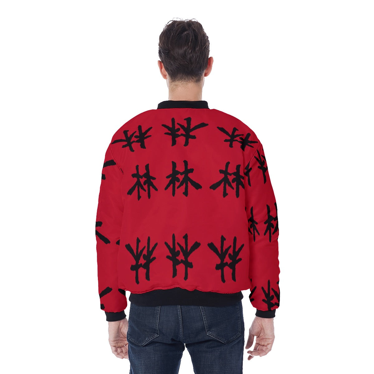 林 RED Ferno Print Men's Bomber Jacket