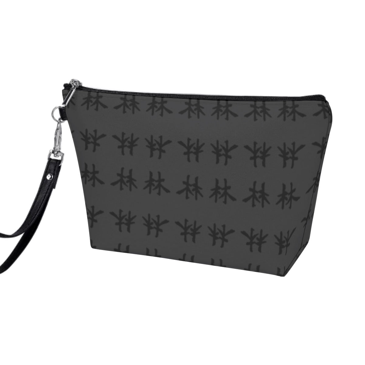林 SHDW Print Cosmetic Bag With Black Handle