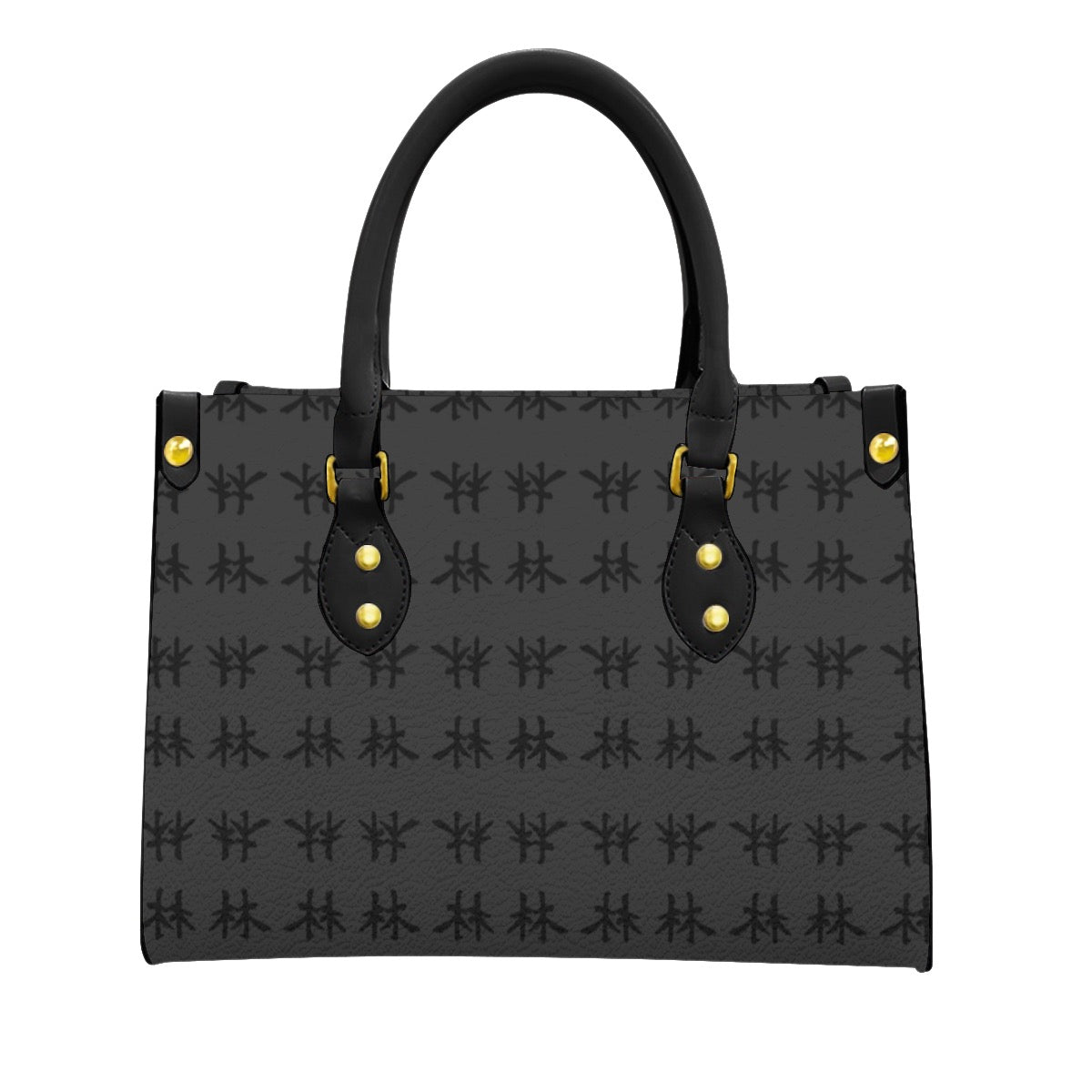 林 SHDW Print Women's Tote Bag With Black Handle
