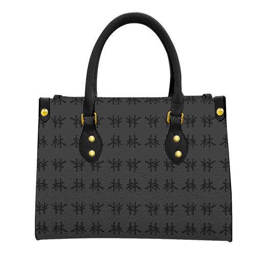 林 SHDW Print Women's Tote Bag With Black Handle
