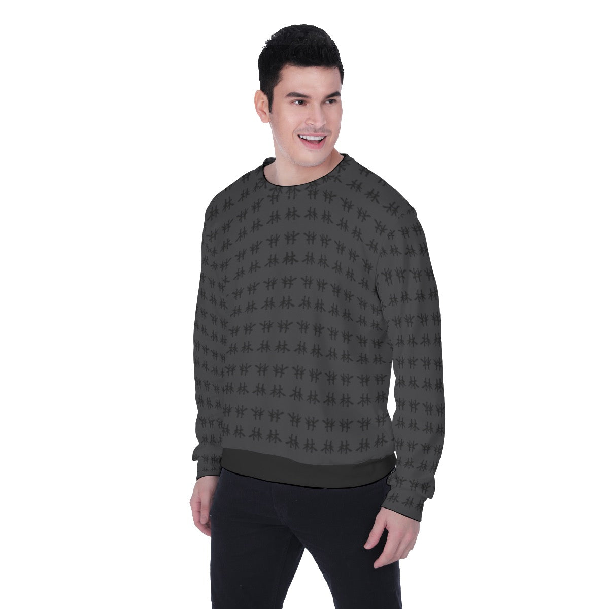 林 SHDW Print Men's Heavy Fleece Sweatshirt