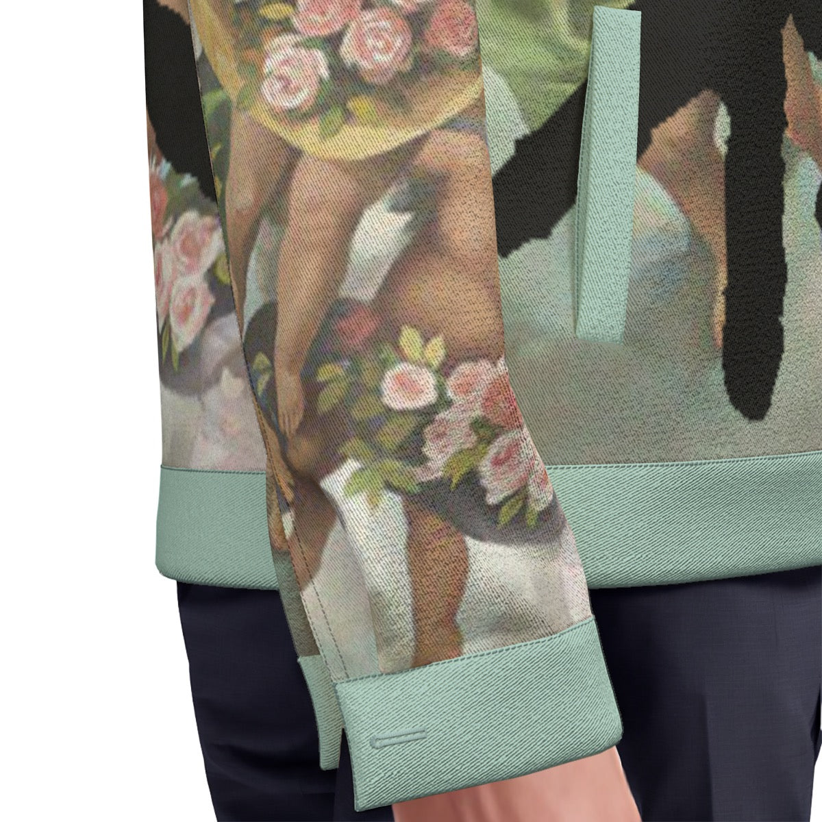 林 Guardian Angels Print Unisex Lapel Jacket | 245GSM Cotton