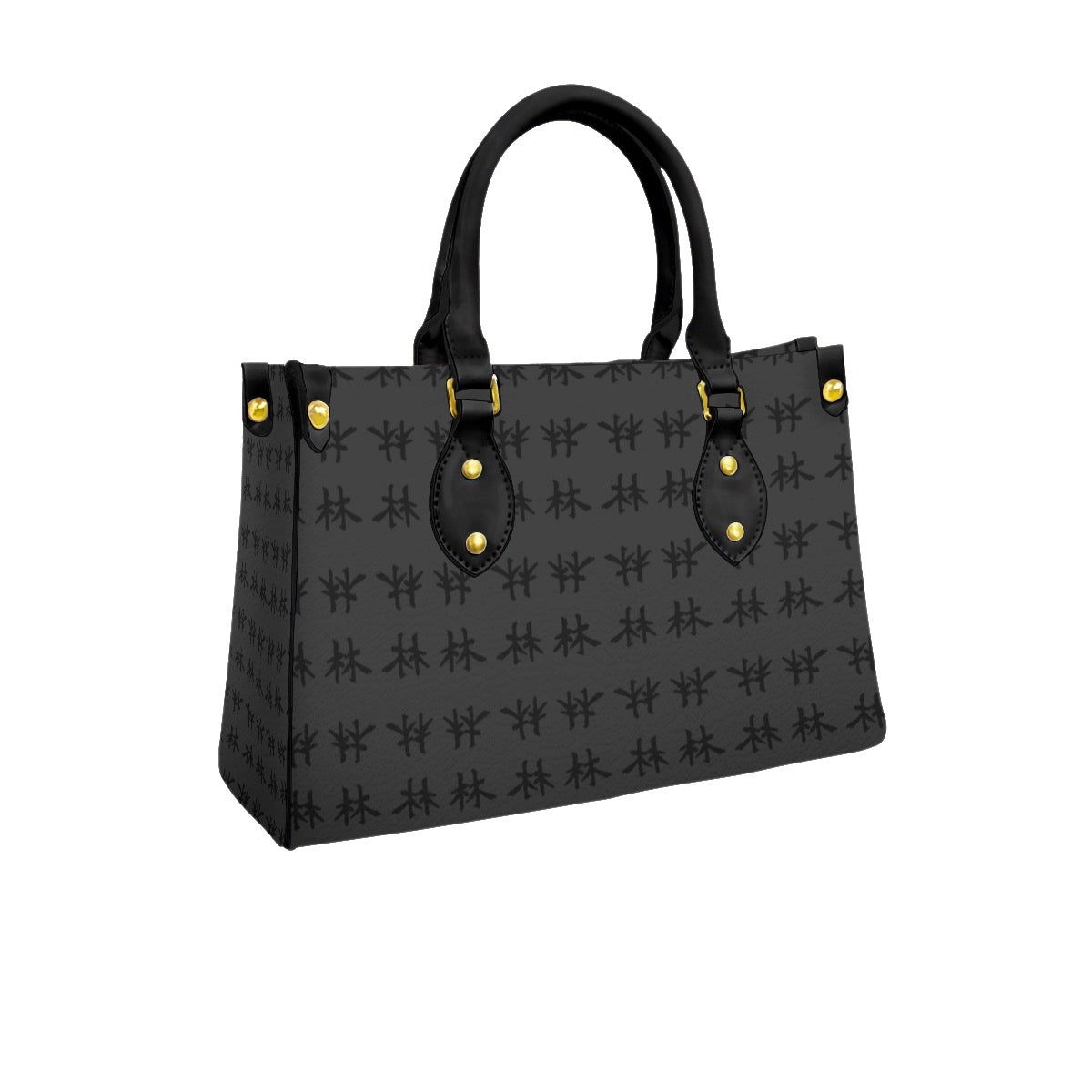 林 SHDW Print Women's Tote Bag With Black Handle
