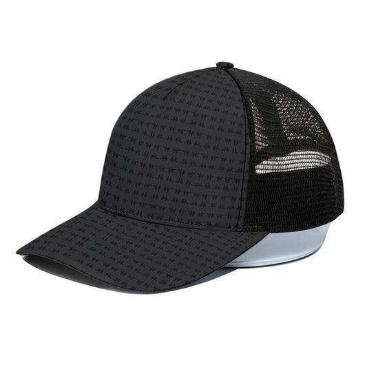 林 SHDW Print Unisex Peaked Cap With Black Half-mesh