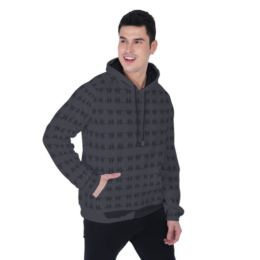 林 SHDW Print Men's Heavy Fleece Raglan Hoodie