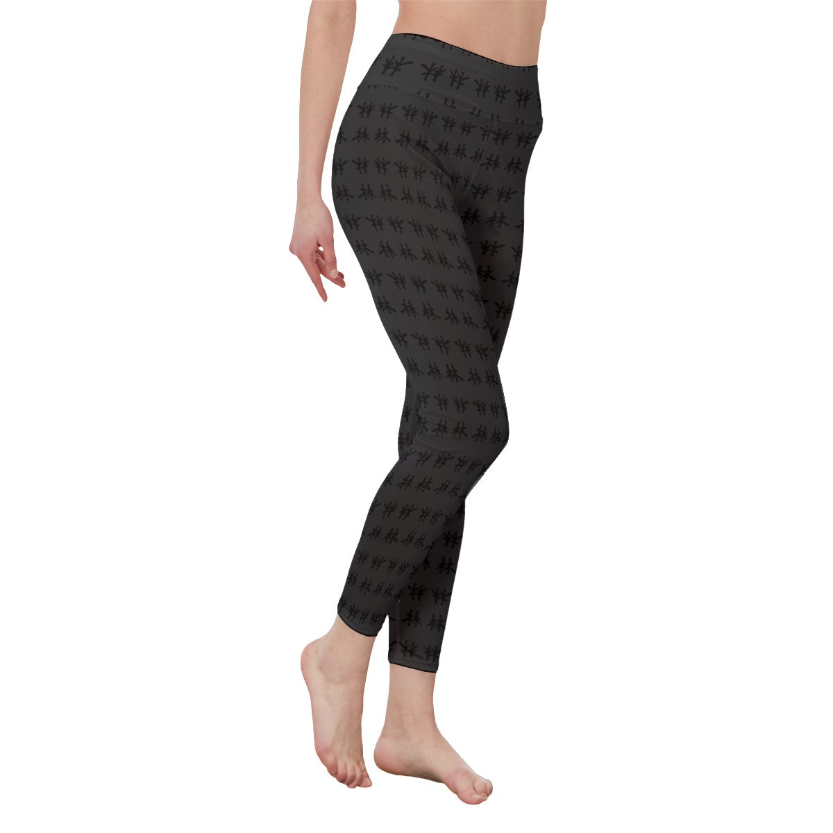 林 SHDW Print Women's High Waist Leggings | Side Stitch Closure