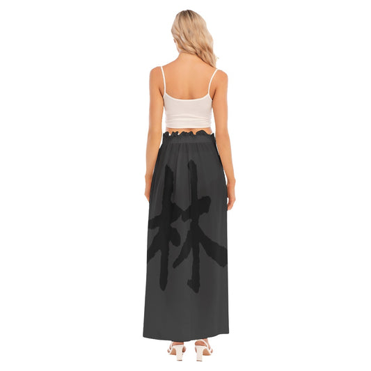 林 SHDW Print Women's Side Split Skirt