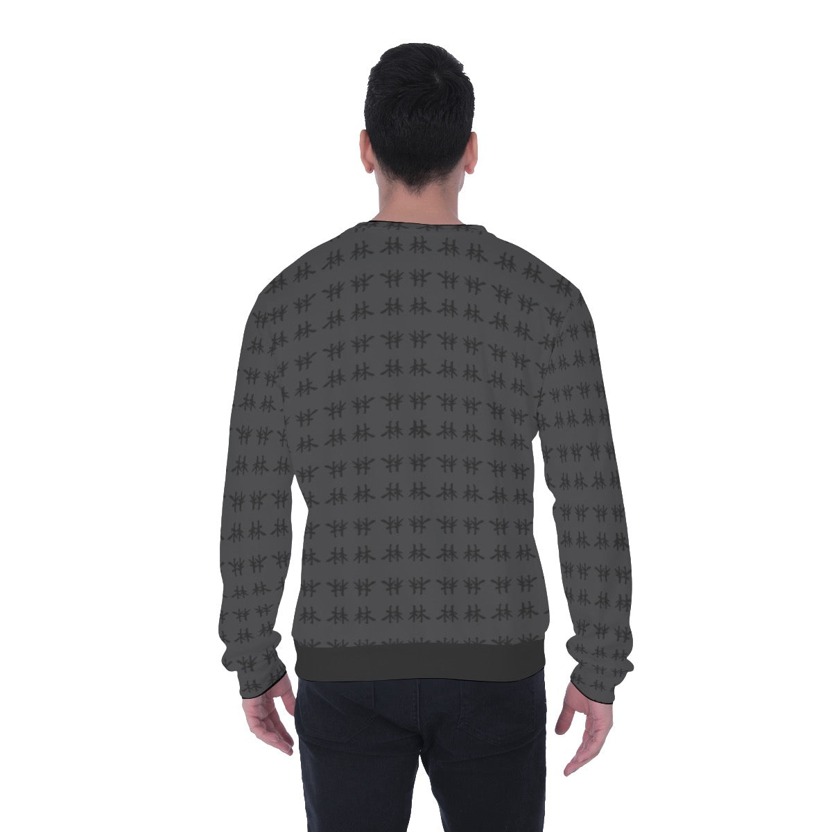 林 SHDW Print Men's Heavy Fleece Sweatshirt