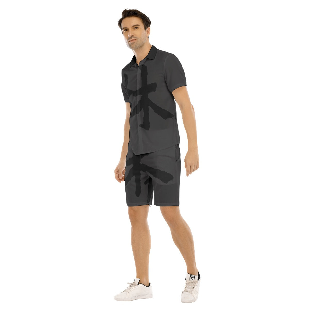 林 SHDW Print Men's Short Sleeve Short Set